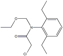 N-Chloroacetyl-N-ethoxymethyl-2,6-diethylaniline Struktur