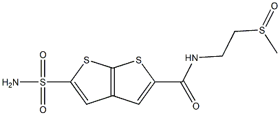 N-(2-Methylsulfinylethyl)-5-sulfamoylthieno[2,3-b]thiophene-2-carboxamide Struktur