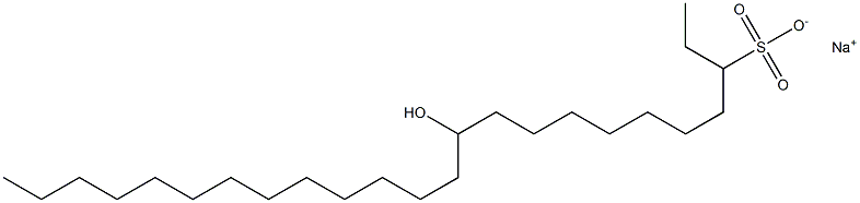 11-Hydroxytetracosane-3-sulfonic acid sodium salt Struktur