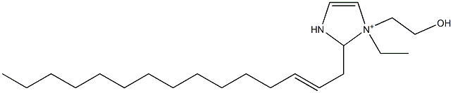 1-Ethyl-1-(2-hydroxyethyl)-2-(2-pentadecenyl)-4-imidazoline-1-ium Struktur