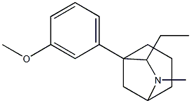 7-Ethyl-1-(3-methoxyphenyl)-6-methyl-6-azabicyclo[3.2.1]octane Struktur