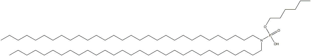 N,N-Ditriacontylamidophosphoric acid hydrogen hexyl ester Struktur