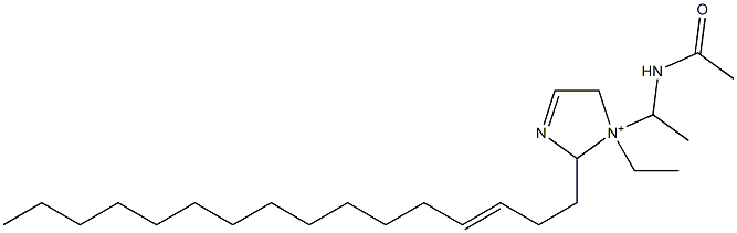 1-[1-(Acetylamino)ethyl]-1-ethyl-2-(3-hexadecenyl)-3-imidazoline-1-ium Struktur