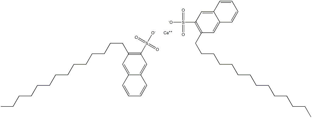 Bis(3-tetradecyl-2-naphthalenesulfonic acid)calcium salt Struktur