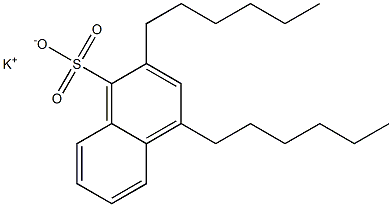 2,4-Dihexyl-1-naphthalenesulfonic acid potassium salt Struktur