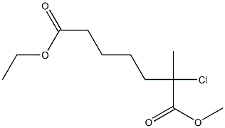 2-Chloro-2-methylpimelic acid 1-methyl 7-ethyl ester Struktur