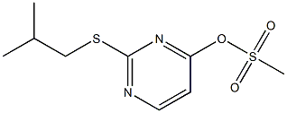 Methanesulfonic acid 2-(2-methylpropylthio)-4-pyrimidinyl ester Struktur