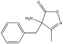 4-Amino-4-benzyl-3-methylisoxazol-5(4H)-one Struktur