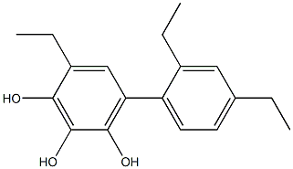 4-Ethyl-6-(2,4-diethylphenyl)benzene-1,2,3-triol Struktur