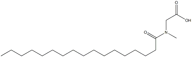 N-Heptadecanoyl-N-methylaminoacetic acid Struktur