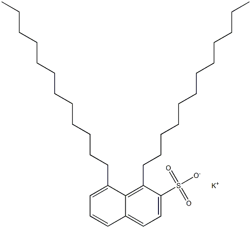 1,8-Didodecyl-2-naphthalenesulfonic acid potassium salt Struktur