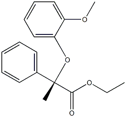 [S,(+)]-2-(o-Methoxyphenoxy)-2-phenylpropionic acid ethyl ester Struktur