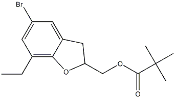 Pivalic acid (5-bromo-7-ethyl-2,3-dihydrobenzofuran)-2-ylmethyl ester Struktur