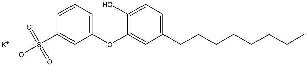 2'-Hydroxy-5'-octyl[oxybisbenzene]-3-sulfonic acid potassium salt Struktur