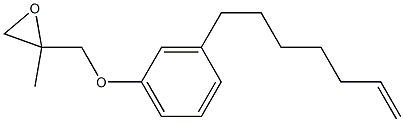 3-(6-Heptenyl)phenyl 2-methylglycidyl ether Struktur