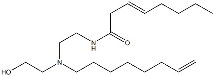 N-[2-[N-(2-Hydroxyethyl)-N-(7-octenyl)amino]ethyl]-3-octenamide Struktur