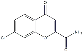 7-Chloro-4-oxo-4H-1-benzopyran-2-carboxamide Struktur