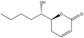 (6S)-6-[(1S)-1-Hydroxypentyl]-5,6-dihydro-2H-pyran-2-one Struktur