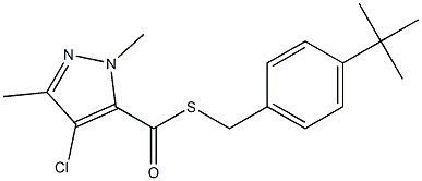 4-Chloro-2,5-dimethyl-2H-pyrazole-3-thiocarboxylic acid S-(4-tert-butylbenzyl) ester Struktur