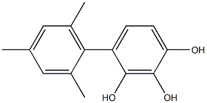 4-(2,4,6-Trimethylphenyl)benzene-1,2,3-triol Struktur