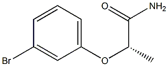 [S,(+)]-2-(m-Bromophenoxy)propionamide Struktur