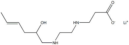 3-[N-[2-[N-(2-Hydroxy-4-hexenyl)amino]ethyl]amino]propionic acid lithium salt Struktur