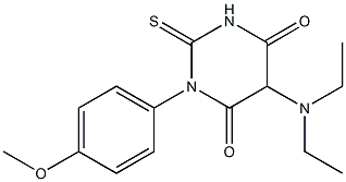 5-(Diethylamino)-1-(p-methoxyphenyl)-2-thioxo-2,3-dihydropyrimidine-4,6(1H,5H)-dione Struktur