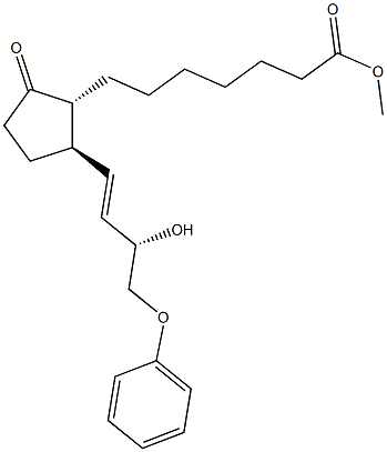 (13E,15S)-15-Hydroxy-9-oxo-16-phenoxy-17,18,19,20-tetranorprost-13-en-1-oic acid methyl ester Struktur