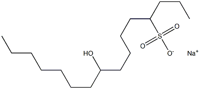 9-Hydroxyhexadecane-4-sulfonic acid sodium salt Struktur