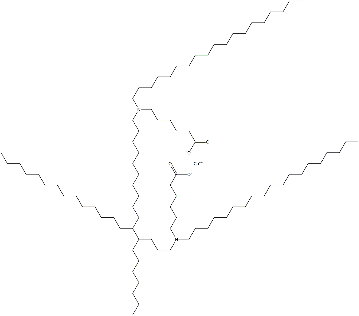 Bis[6-(dinonadecylamino)hexanoic acid]calcium salt Struktur