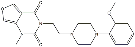 1-Methyl-3-[2-[4-(2-methoxyphenyl)piperazin-1-yl]ethyl]furo[3,4-d]pyrimidine-2,4(1H,3H)-dione Struktur