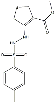 2,5-Dihydro-4-[N'-(p-tolylsulfonyl)hydrazino]thiophene-3-carboxylic acid methyl ester Struktur