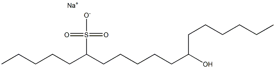 12-Hydroxyoctadecane-6-sulfonic acid sodium salt Struktur