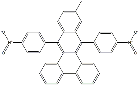 9,14-Bis[4-nitrophenyl]-12-methylbenzo[b]triphenylene Struktur