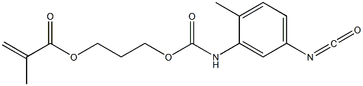 Methacrylic acid 3-[(5-isocyanato-2-methylphenyl)carbamoyloxy]propyl ester Struktur