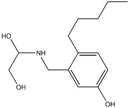 3-[(1,2-Dihydroxyethyl)aminomethyl]-4-pentylphenol Struktur