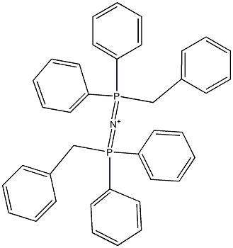 Bis[diphenyl(benzyl)phosphoranylidene]iminium Struktur