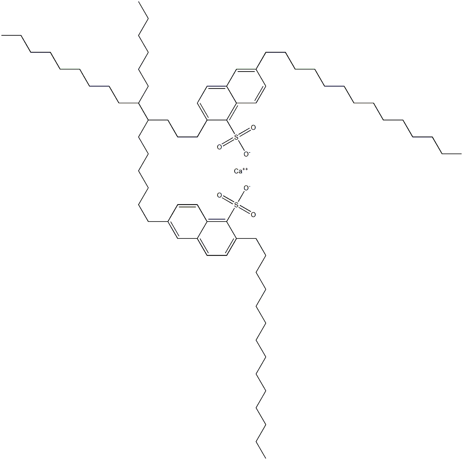 Bis(2,6-ditetradecyl-1-naphthalenesulfonic acid)calcium salt Struktur