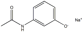 Sodium m-(acetylamino)phenolate Struktur