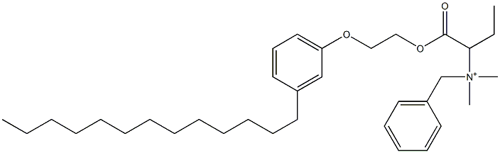 N,N-Dimethyl-N-benzyl-N-[1-[[2-(3-tridecylphenyloxy)ethyl]oxycarbonyl]propyl]aminium Struktur