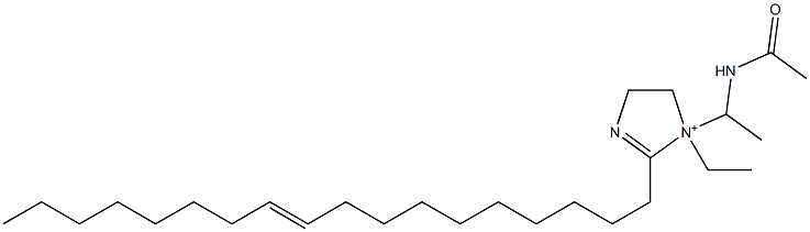 1-[1-(Acetylamino)ethyl]-1-ethyl-2-(10-octadecenyl)-2-imidazoline-1-ium Struktur