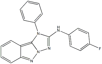 1-Phenyl-2-(4-fluorophenylamino)-1H-[1,2,4]triazolo[1,5-b]indazole Struktur