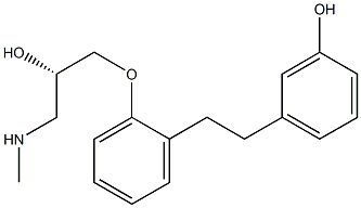 (2S)-1-[2-(3-Hydroxyphenethyl)phenoxy]-3-methylamino-2-propanol Struktur