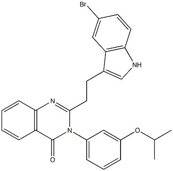 2-[2-(5-Bromo-1H-indol-3-yl)ethyl]-3-(3-isopropyloxyphenyl)quinazolin-4(3H)-one Struktur