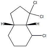 (3aS,7aR)-3,3,4-Trichlorooctahydro-1H-indene Struktur