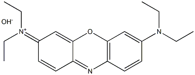 N-(7-Diethylamino-3H-phenoxazin-3-ylidene)-N,N-diethylammonium hydroxide Struktur