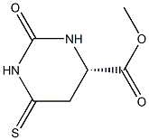 (4S)-2-Oxo-6-thioxohexahydropyrimidine-4-carboxylic acid methyl ester Struktur