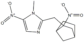 1-Methyl-2-[(2-nitronorbornan-2-yl)methyl]-5-nitro-1H-imidazole Struktur