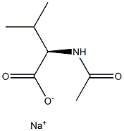 (2R)-2-(Acetylamino)-3-methylbutyric acid sodium salt Struktur