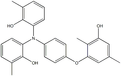 N,N-Bis(2-hydroxy-3-methylphenyl)-4-(3-hydroxy-2,5-dimethylphenoxy)benzenamine Struktur